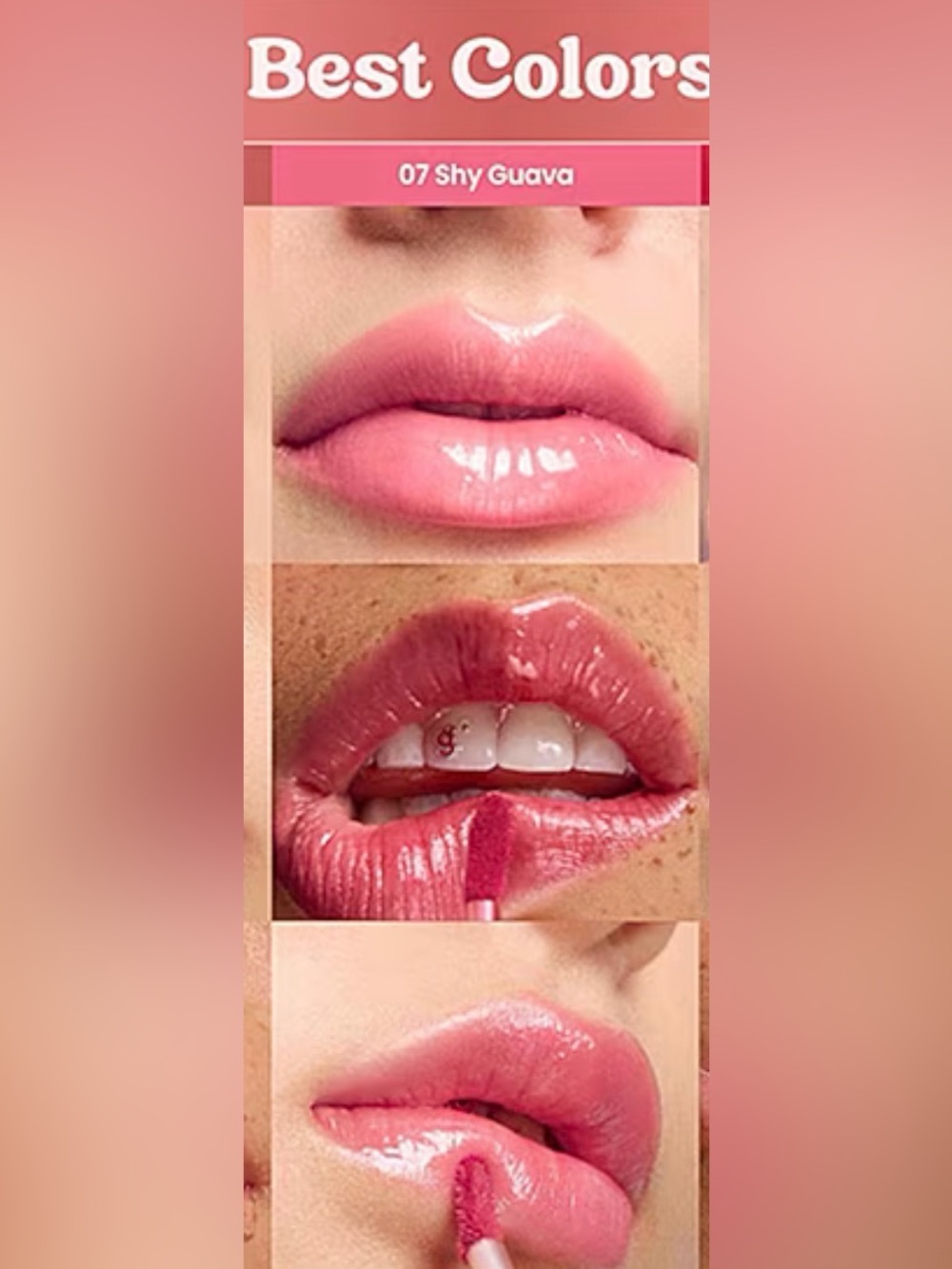Colorkaram Pink Lip Gloss - Dewy Pink Shine - Picture 2 of 4